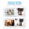 smart pet feeder app remote feeding control real time scheduled feeding never forget when away