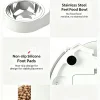 smart pet feeder stainless steel bowl non slip silicone pad visual window