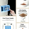 smart pet feeder features touch screen infrared sensor dual power anti clogging triple fresh lock