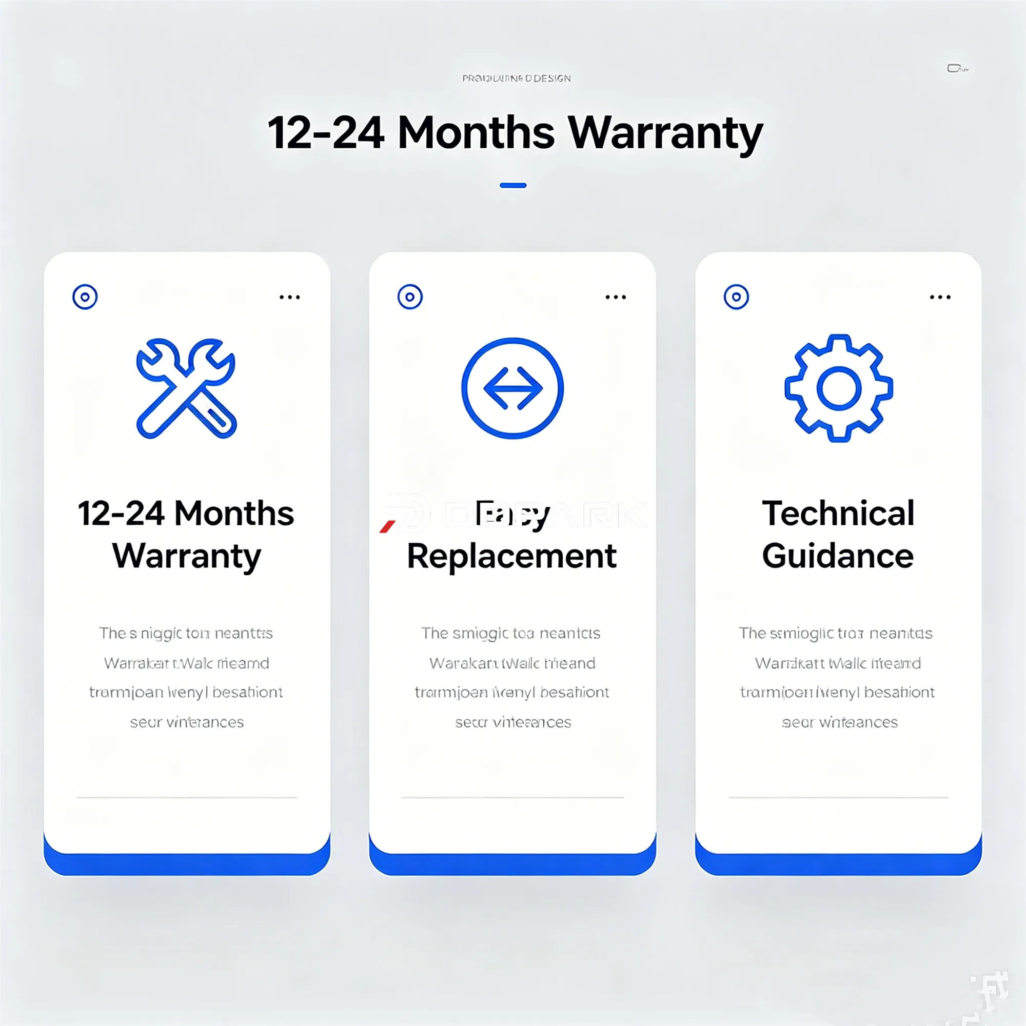 12-24 months warranty badge for smart pet feeders and pet tech products - DDPARK wholesale