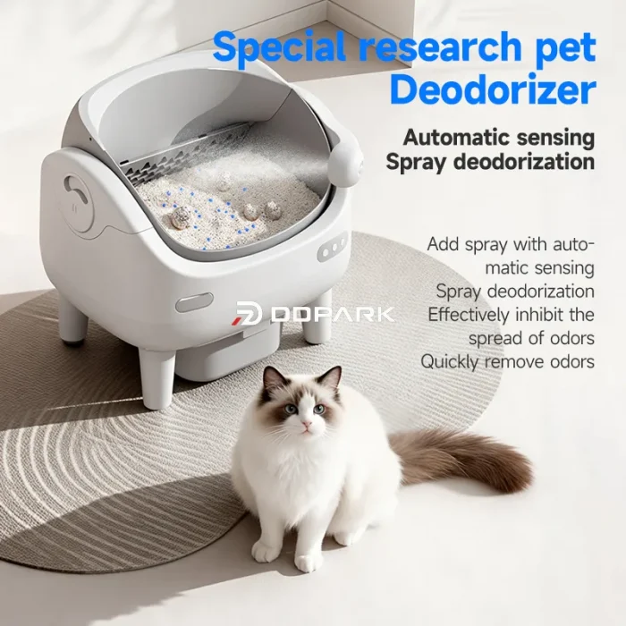 triple deodorizing for cat litter box negative ion sensor spray deep UV light