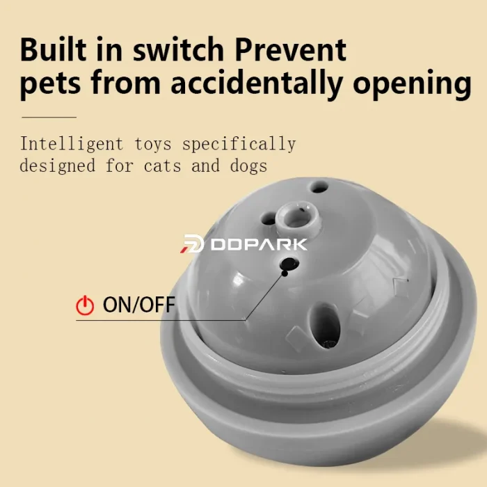 automatic pet bouncing ball built in switch prevents pets from accidentally opening on off control