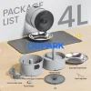 Smart pet feeder package list, automatic dog cat feeder parts and accessories, stainless steel bowl, easy to clean design
