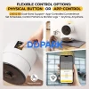Smart pet feeder with physical button and App control, 2.4G & 5G dual-band WiFi support, automatic feeding schedule monitor logs